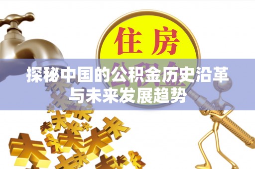泾河探秘中国的公积金历史沿革与未来发展趋势