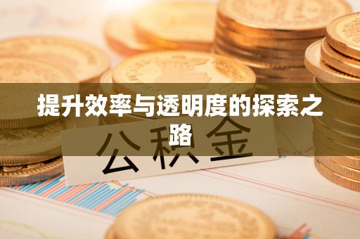 泾河提升效率与透明度的探索之路