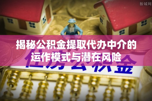 泾河揭秘公积金提取代办中介的运作模式与潜在风险