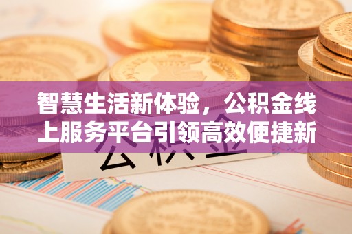 泾河智慧生活新体验，公积金线上服务平台引领高效便捷新潮流