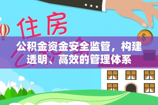 泾河公积金资金安全监管，构建透明、高效的管理体系