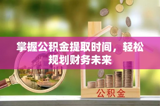 泾河掌握公积金提取时间，轻松规划财务未来