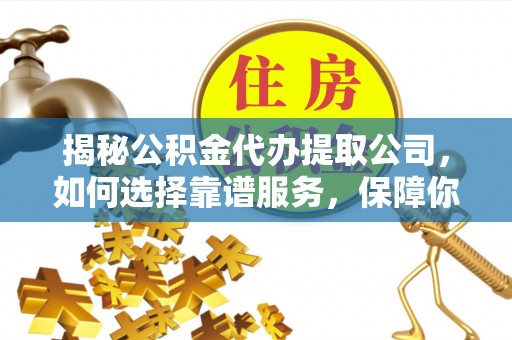 泾河揭秘公积金代办提取公司，如何选择靠谱服务，保障你的资金安全