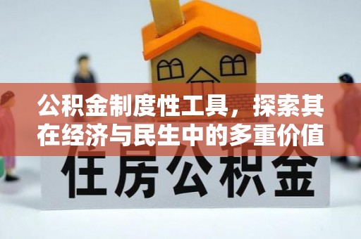 泾河公积金制度性工具，探索其在经济与民生中的多重价值