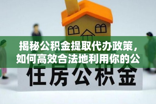泾河揭秘公积金提取代办政策，如何高效合法地利用你的公积金
