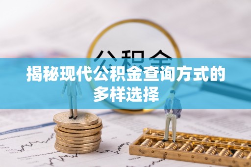 泾河揭秘现代公积金查询方式的多样选择