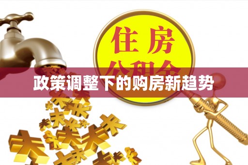 泾河政策调整下的购房新趋势