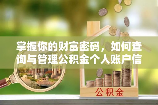 泾河掌握你的财富密码，如何查询与管理公积金个人账户信息