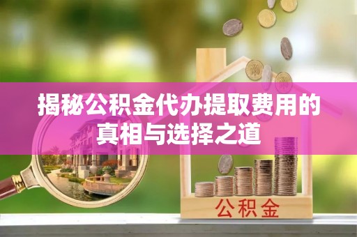 泾河揭秘公积金代办提取费用的真相与选择之道