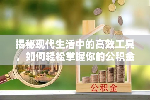 泾河揭秘现代生活中的高效工具，如何轻松掌握你的公积金查询方式