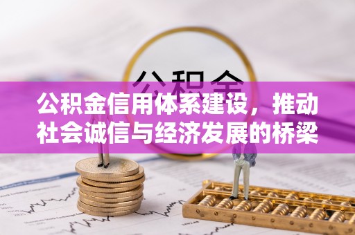泾河公积金信用体系建设，推动社会诚信与经济发展的桥梁