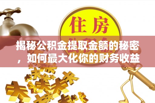 泾河揭秘公积金提取金额的秘密，如何最大化你的财务收益