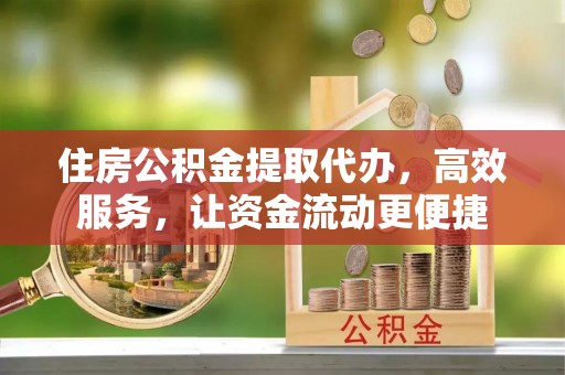 泾河住房公积金提取代办，高效服务，让资金流动更便捷