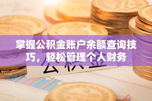 泾河掌握公积金账户余额查询技巧，轻松管理个人财务