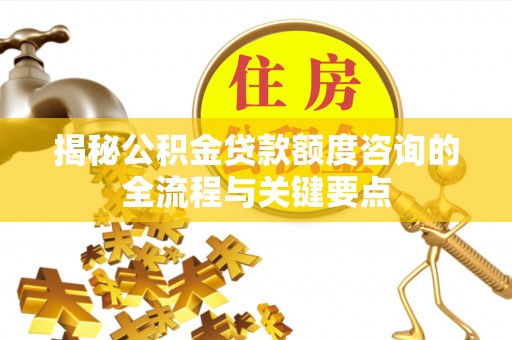 泾河揭秘公积金贷款额度咨询的全流程与关键要点