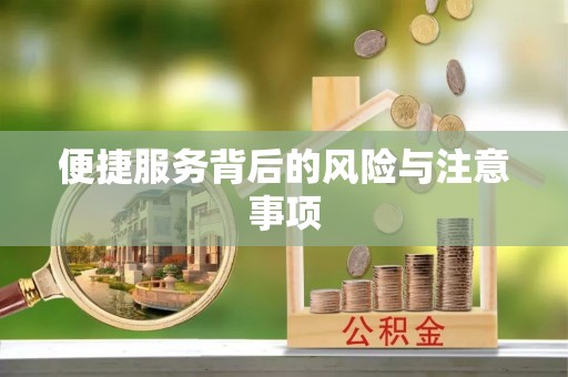 泾河便捷服务背后的风险与注意事项